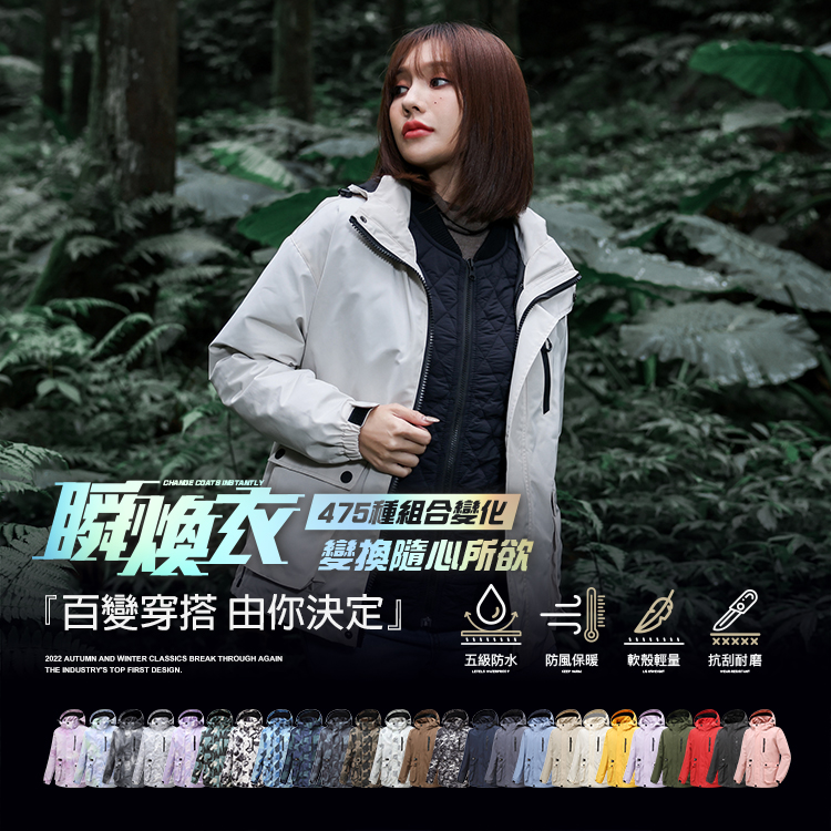 頂級防水 防風 蓄熱 模組化機能外套