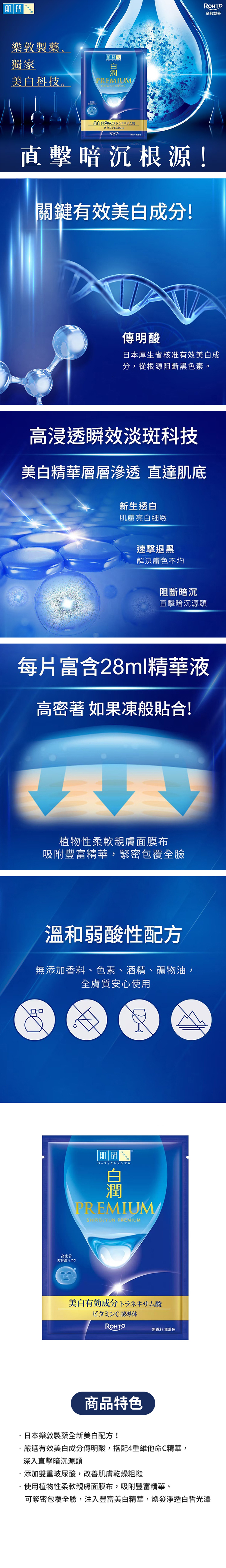 肌研 白潤高效美白面膜 24片