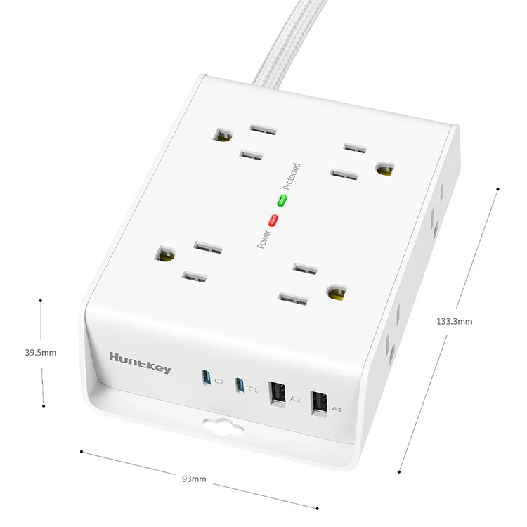 Huntkey 四面插孔延長線 含USB-A X 2 + USB-C X 2,CS0262,Huntkey四面插孔延長線含USB-AX2+USB-CX2,品牌分類,新品上市,COSTCO限定