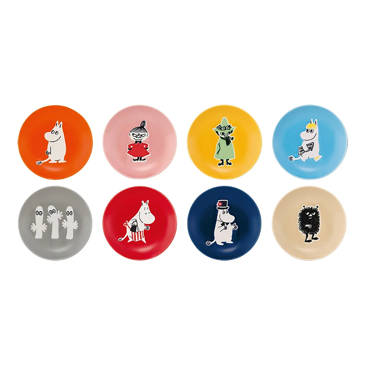 嚕嚕米Moomin日本製圓形小餐盤 8件組