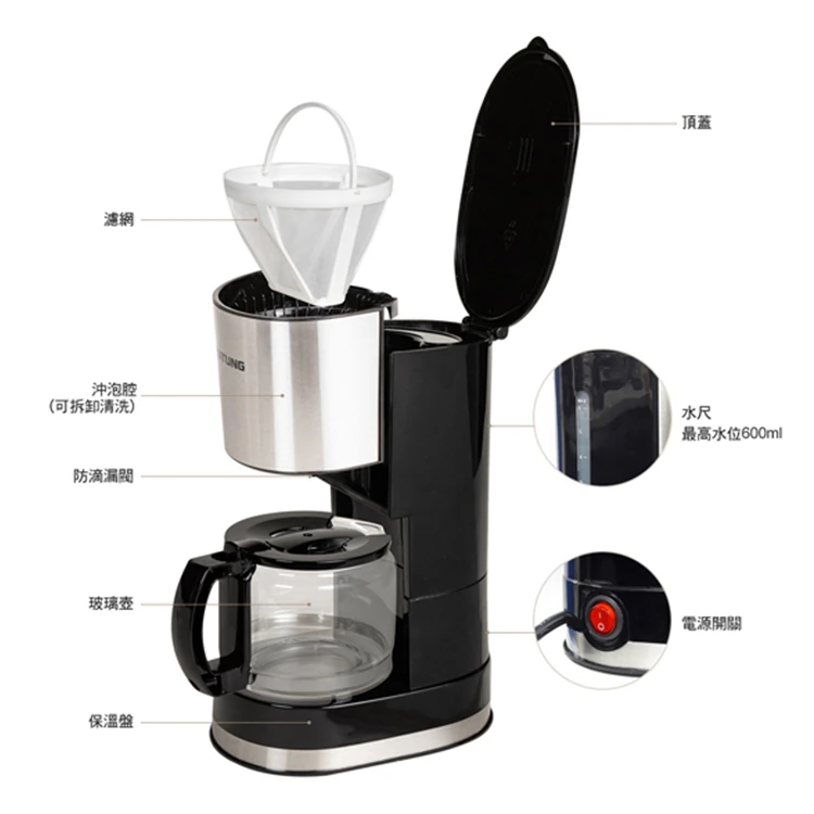 【大同】TCM-419B 咖啡機(L1),GF0300,【大同】TCM-419B咖啡機(L1),全館商品,品牌分類,質感家電