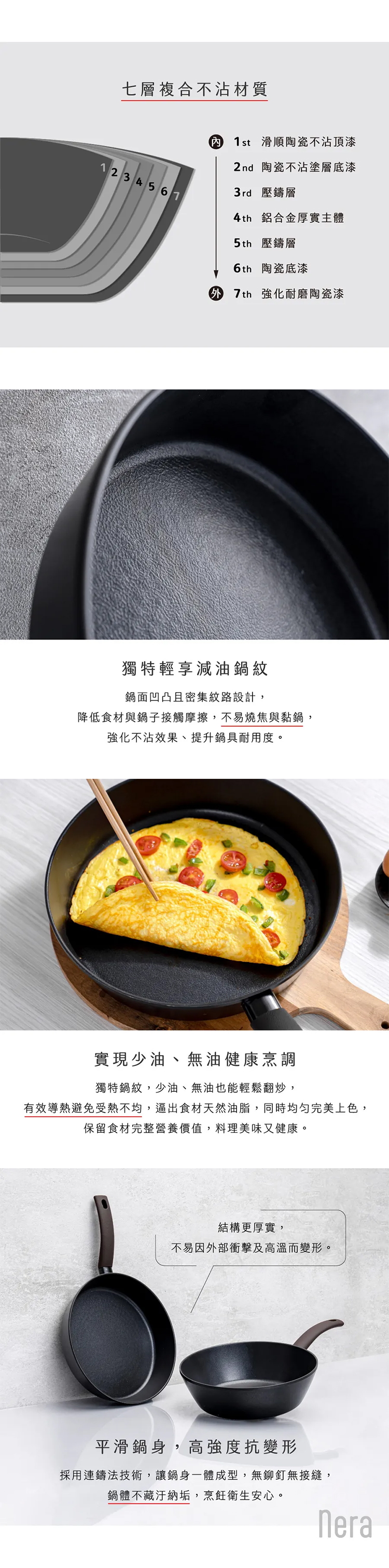 【KINYO】IH減油陶瓷雙耳湯鍋-24cm含蓋 (PO-2377)