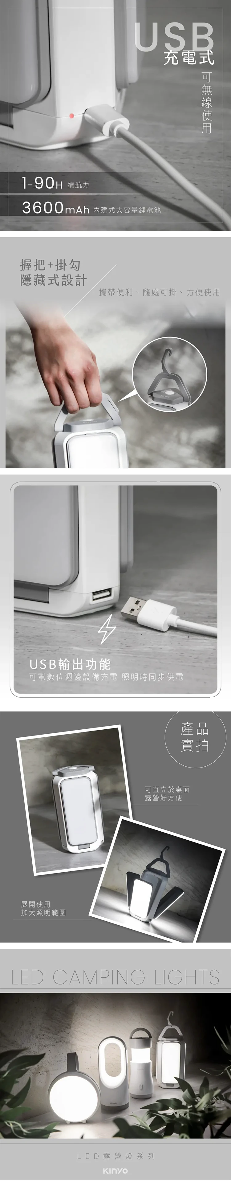 【KINYO】充電式LED折疊露營燈 (CP-083),GF0420,【KINYO】充電式LED折疊露營燈(CP-083),全館商品,品牌分類,質感家電