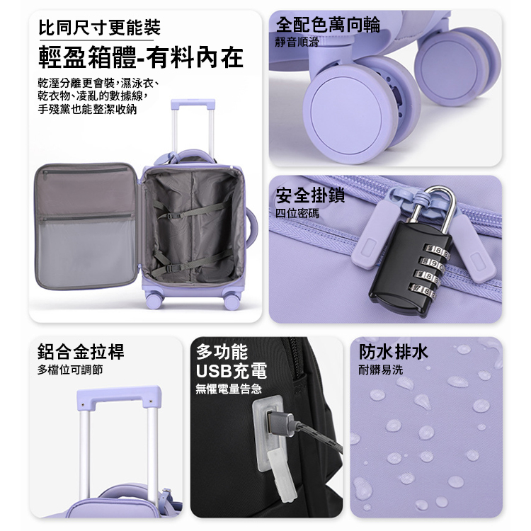 超輕量!20吋布面拉桿登機箱,GF0665,超輕量!20吋布面拉桿登機箱,全館商品,生活用品,旅行用品