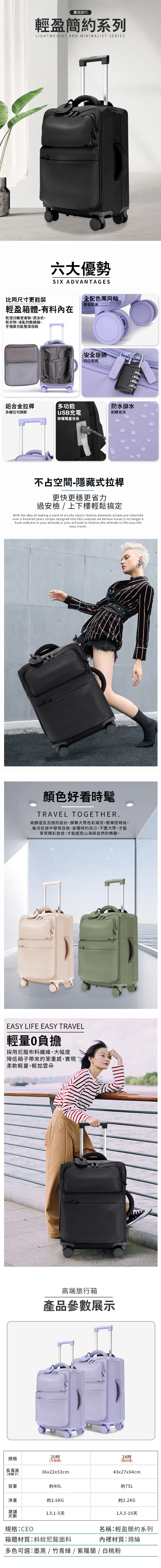 超輕量!20吋布面拉桿登機箱,GF0665,超輕量!20吋布面拉桿登機箱,全館商品,生活用品,旅行用品