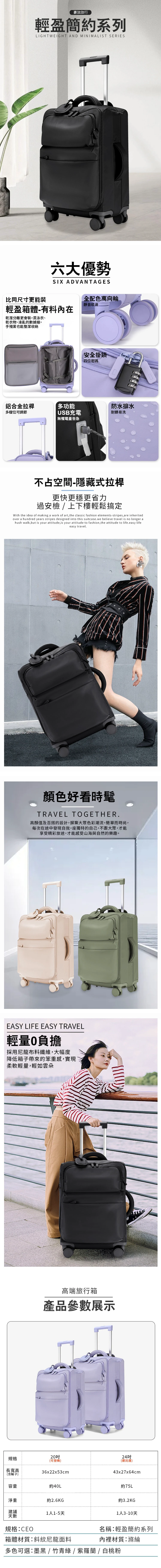 超輕量!20吋布面拉桿登機箱,GF0665,超輕量!20吋布面拉桿登機箱,全館商品,生活用品,旅行用品