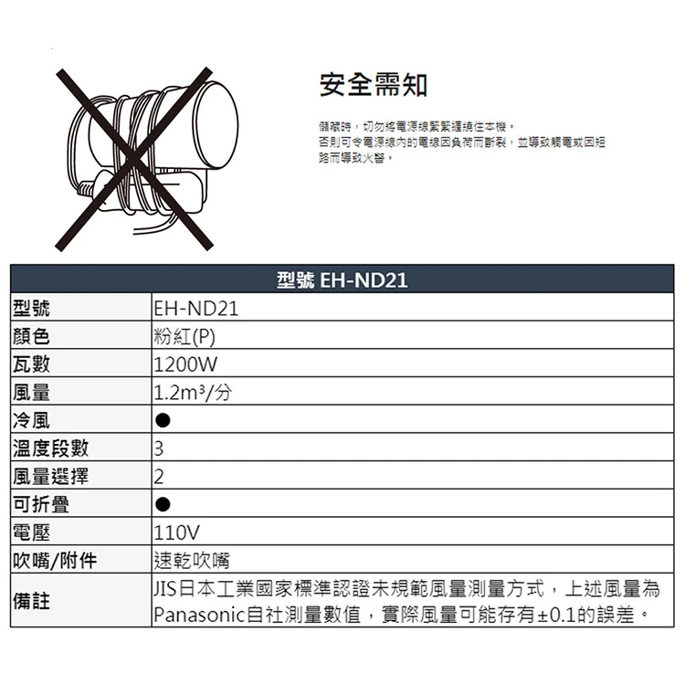 【國際牌Panasonic】簡約輕巧折疊吹風機(EH-ND21),GF0764,【國際牌Panasonic】簡約輕巧折疊吹風機(EH-ND21),全館商品,品牌分類,質感家電