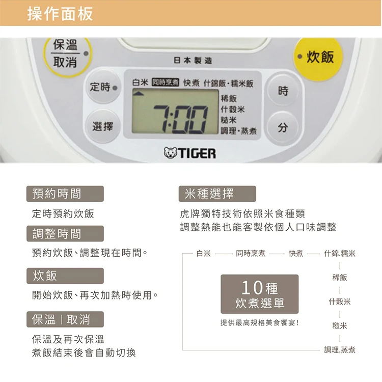 【虎牌TIGER】微電腦炊飯電子鍋6人份日本製(JBV-S10R),GF0888,【虎牌TIGER】微電腦炊飯電子鍋6人份日本製(JBV-S10R),全館商品,生活用品,品牌分類