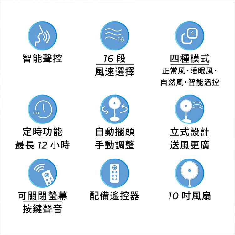 【AIWA 愛華】聲控循環扇 (SDF-1001),GF0944,【AIWA愛華】聲控循環扇(SDF-1001),全館商品,品牌分類,質感家電