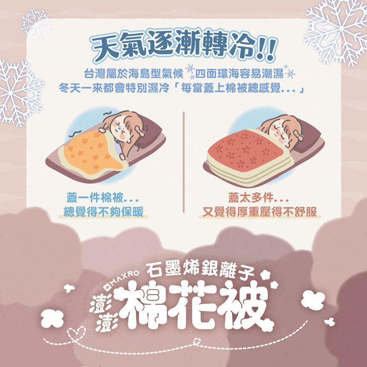 【MAXRO】 石墨烯銀離子澎澎棉花被( MX-GQ04)