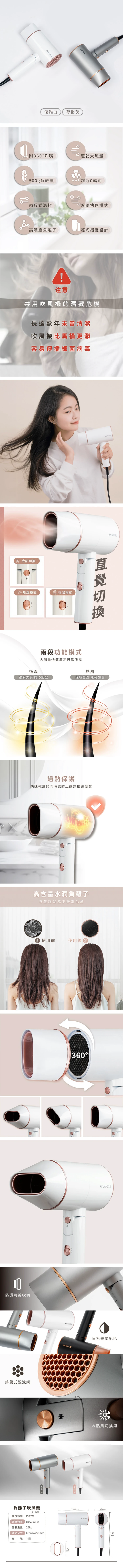 【山水】高效修護保濕負離子摺疊吹風機(SH-GU90),GF1049,【山水】高效修護保濕負離子摺疊吹風機(SH-GU90),全館商品,質感家電,美容/美髮電器