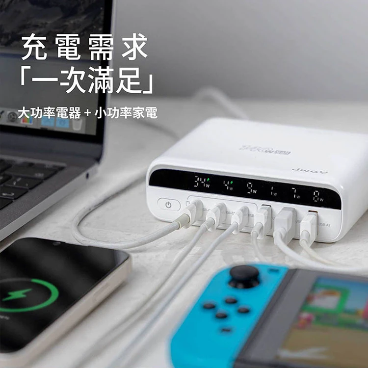 【JWAY直覺】智慧顯示140w氮化鎵6孔快充(JY-GAN140W),GF1077,【JWAY直覺】智慧顯示140w氮化鎵6孔快充(JY-GAN140W),全館商品,品牌分類,質感家電