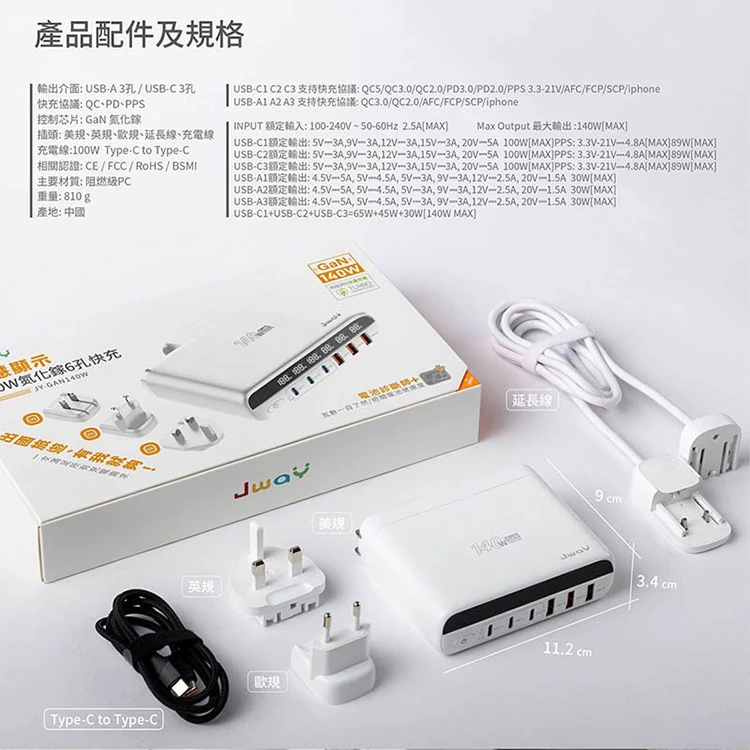 【JWAY直覺】智慧顯示140w氮化鎵6孔快充(JY-GAN140W),GF1077,【JWAY直覺】智慧顯示140w氮化鎵6孔快充(JY-GAN140W),全館商品,品牌分類,質感家電