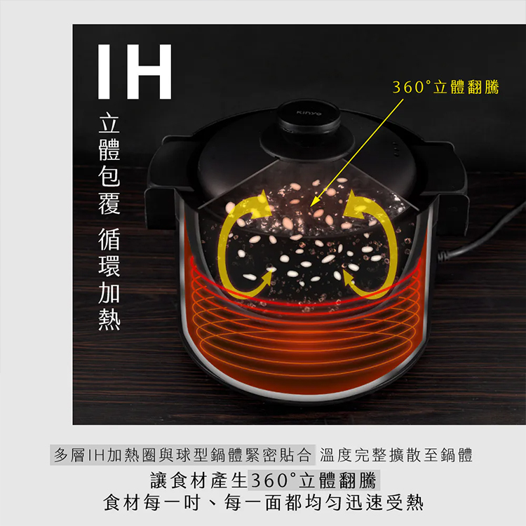 【KINYO】IH智慧琺瑯鑄鐵鍋 2.2L(PCO-2700),GF1091,【KINYO】IH智慧琺瑯鑄鐵鍋2.2L(PCO-2700),全館商品,品牌分類,質感家電