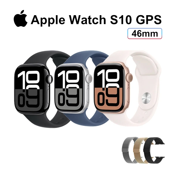 【Apple】 Watch S10 GPS 46mm(鋁金屬錶殼搭配運動型錶帶)