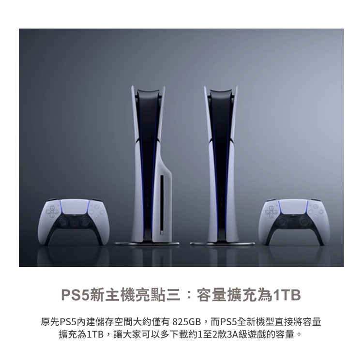 【SONY】PlayStation 5 光碟版主機(PS5 Slim)(CFI-2018A01),GF1143,【SONY】PlayStation5光碟版主機(PS5Slim)(CFI-2018A01),全館商品,品牌分類,3C品牌