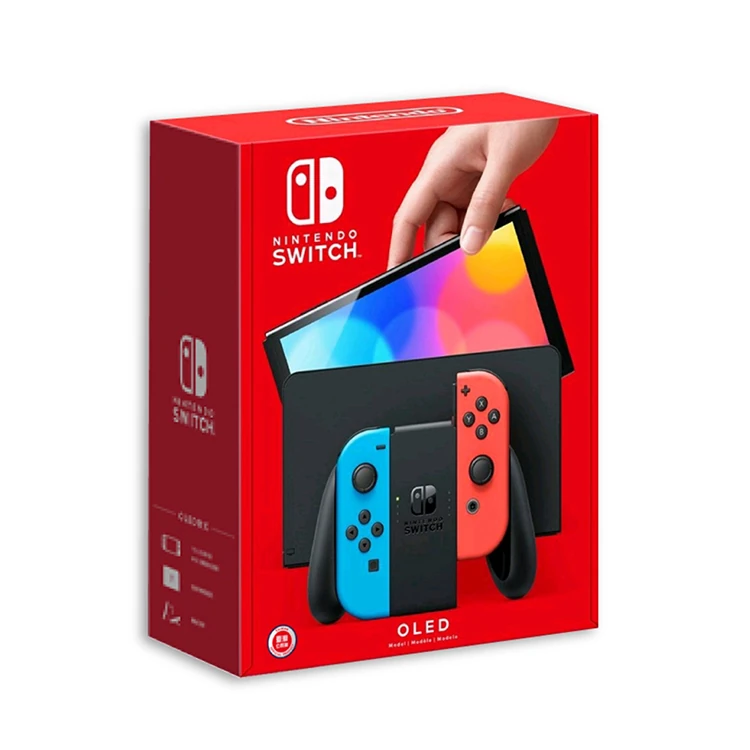Nintendo 任天堂】 Switch OLED款式電光藍紅主機| 熊嗨星親子樂園夾