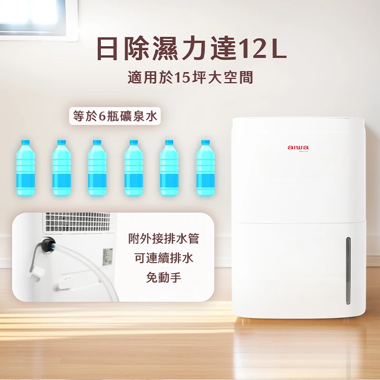 【AIWA 愛華】12L 除濕機 (ADA-24LCW),GF1158,【AIWA愛華】12L除濕機(ADA-24LCW),全館商品,品牌分類,質感家電