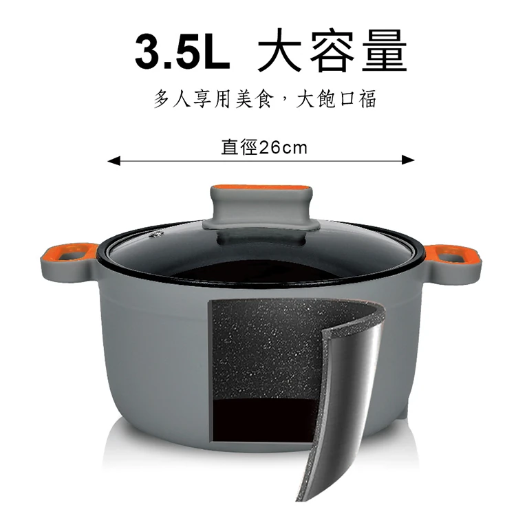 【AIWA 愛華】HTT3.5L 多功能電煮鍋(HCP-2635BF),GF1164,【AIWA愛華】HTT3.5L多功能電煮鍋(HCP-2635BF),全館商品,品牌分類,質感家電