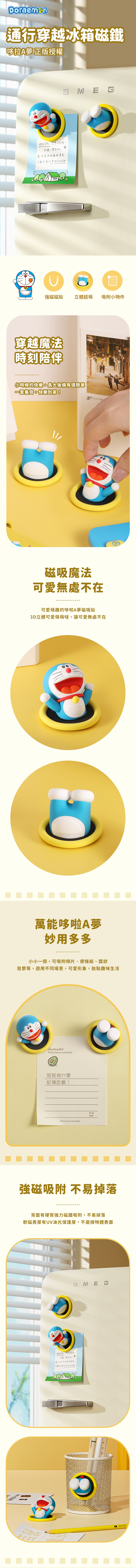哆拉A夢 3D立體通行穿越冰箱磁鐵