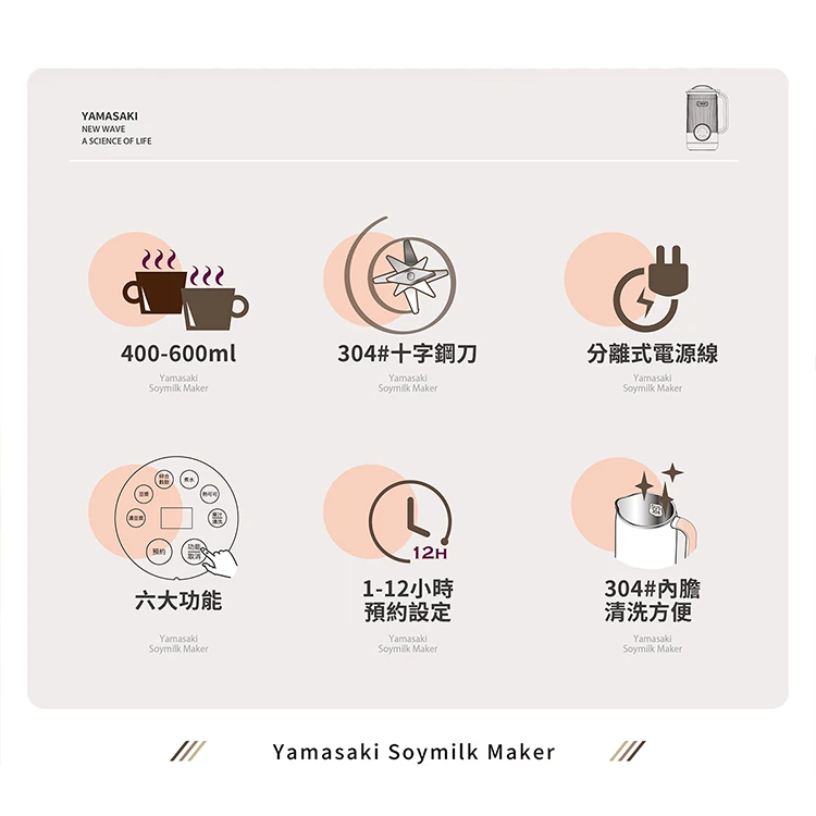 【山崎家電】日式迷你破壁豆漿機(SK-J01),GF1272,【山崎家電】日式迷你破壁豆漿機(SK-J01),全館商品,品牌分類,質感家電