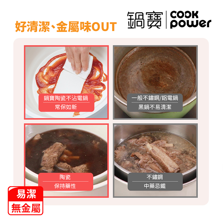 【鍋寶】永保潔分離式陶瓷不沾電鍋-10人份(ER-1070/1071),GF1300,【鍋寶】永保潔分離式陶瓷不沾電鍋-10人份(ER-1070/1071),生活用品,品牌分類,餐廚用品