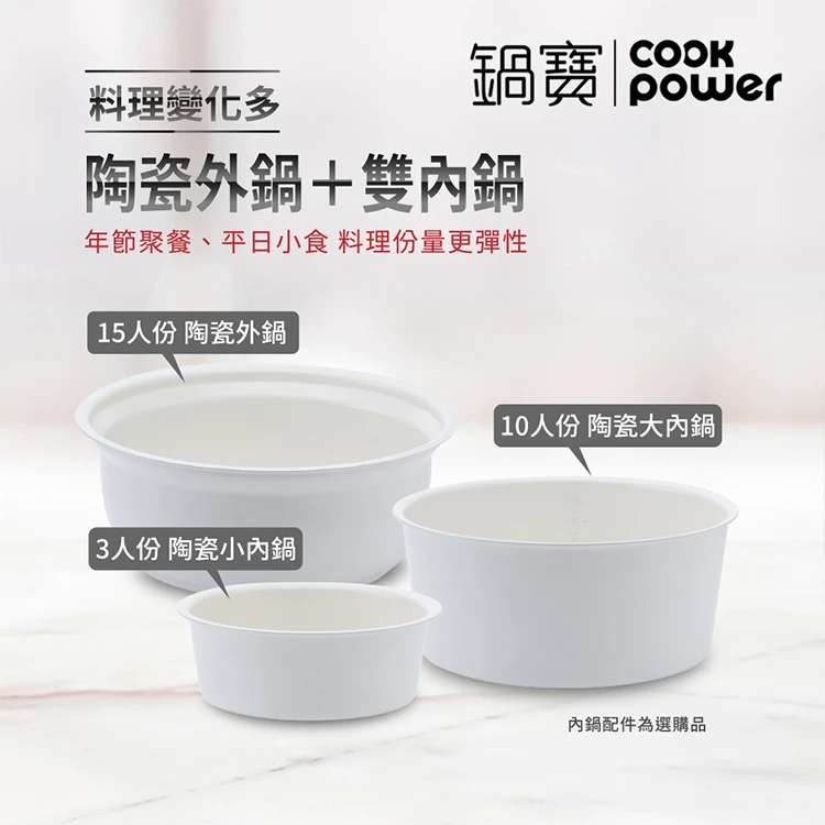 【鍋寶】永保潔分離式陶瓷不沾電鍋-10人份(ER-1070/1071),GF1300,【鍋寶】永保潔分離式陶瓷不沾電鍋-10人份(ER-1070/1071),全館商品,生活用品,品牌分類