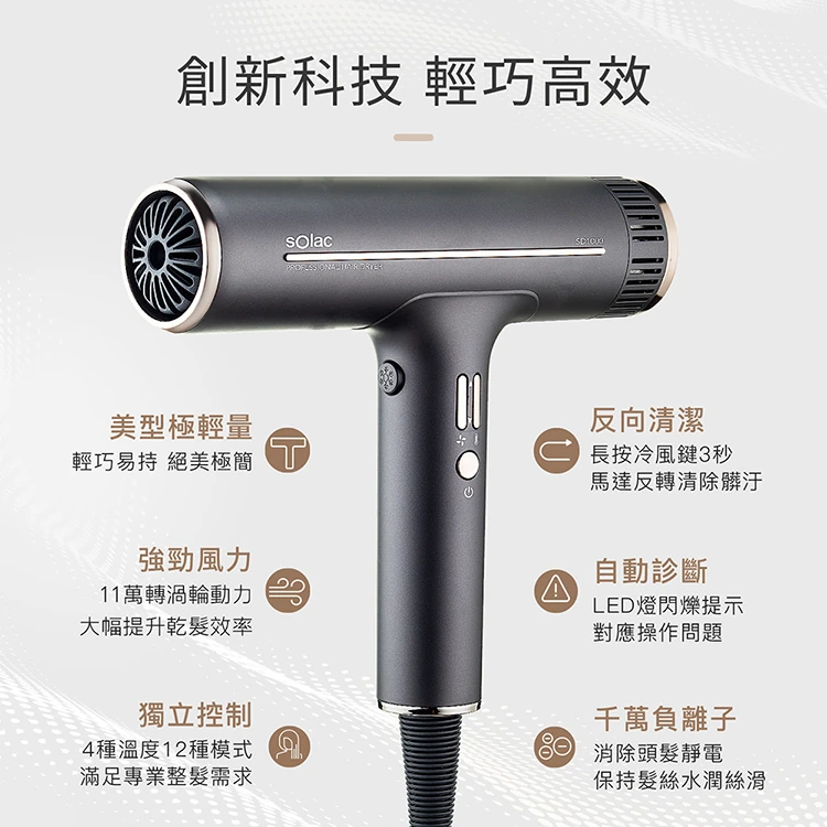 【sOlac西班牙】專業負離子吹風機(SD-1000G),GF1329,【sOlac西班牙】專業負離子吹風機(SD-1000G),全館商品,品牌分類,質感家電