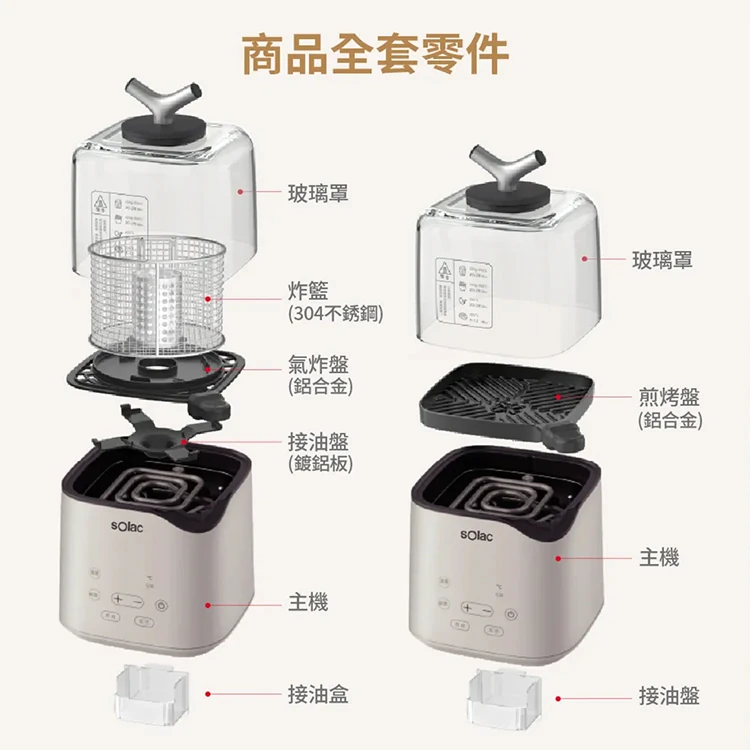 【sOlac西班牙】迷你空氣烤炸鍋(SAF-701W),GF1335,【sOlac西班牙】迷你空氣烤炸鍋(SAF-701W),全館商品,品牌分類,質感家電