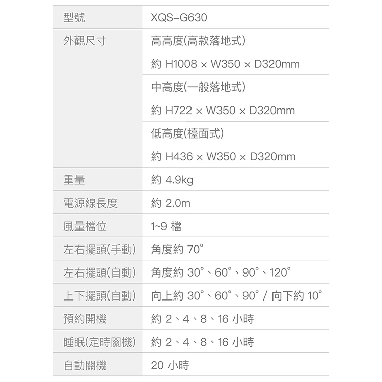 【正負零】3D直流循環風扇 (XQS-G630),GF1337,【正負零】3D直流循環風扇(XQS-G630),全館商品,品牌分類,質感家電