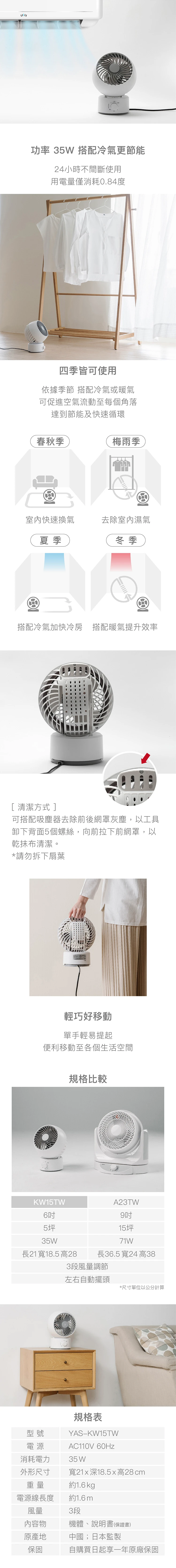 【日本山善YAMAZEN】6吋循環扇 (YAS-KW15TW ),GF1344,【日本山善YAMAZEN】6吋循環扇(YAS-KW15TW),全館商品,品牌分類,質感家電