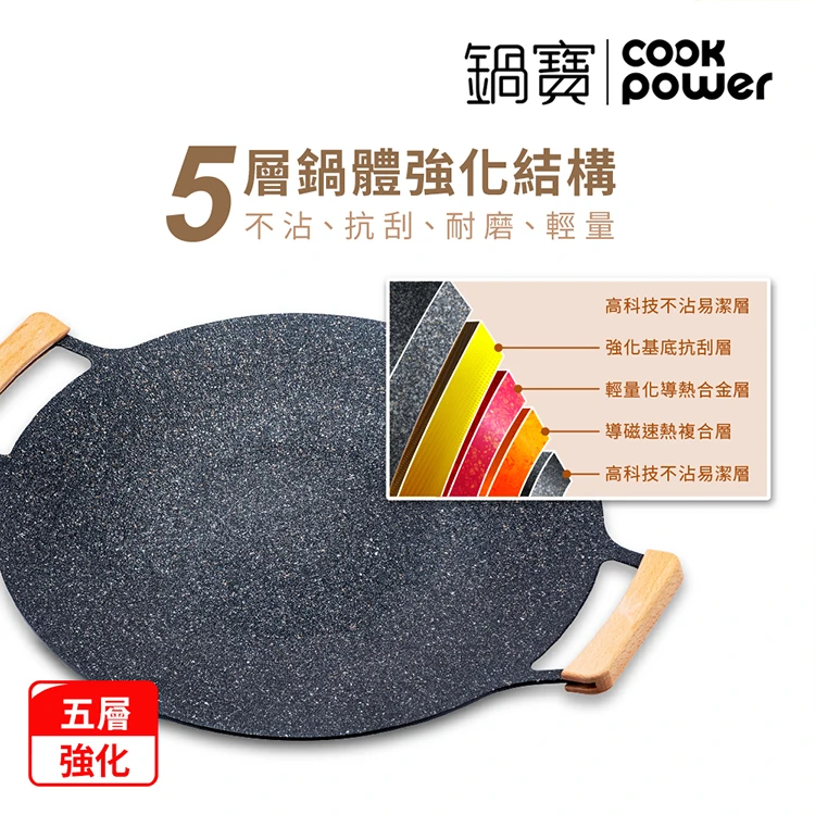 【鍋寶】韓式不沾燒烤盤30cm+贈櫸木手柄+收納袋(BKQ-0130),GF1365,【鍋寶】韓式不沾燒烤盤30cm+贈櫸木手柄+收納袋(BKQ-0130),全館商品,生活用品,品牌分類