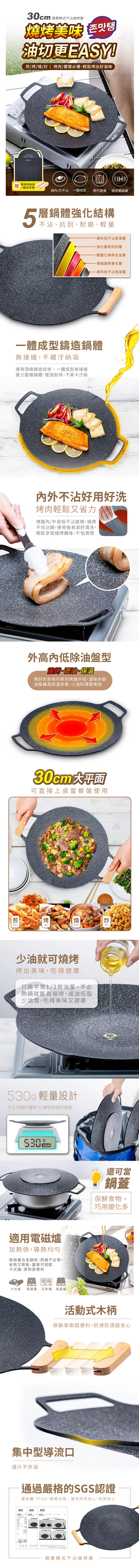 【鍋寶】韓式不沾燒烤盤30cm+贈櫸木手柄+收納袋(BKQ-0130),GF1365,【鍋寶】韓式不沾燒烤盤30cm+贈櫸木手柄+收納袋(BKQ-0130),全館商品,生活用品,品牌分類