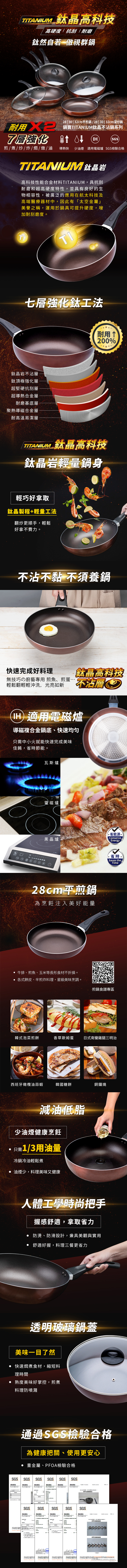 【鍋寶】TITANIUM鈦晶不沾平煎鍋28cm(FPT-88828)