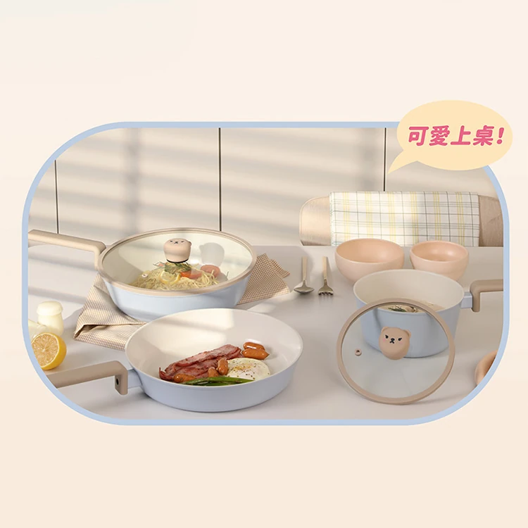 【韓國NEOFLAM 】NeoBear妞妞熊陶瓷塗層炒鍋28公分含蓋(電磁底)(EC-BE-W28GI ),GF1400,【韓國NEOFLAM】NeoBear妞妞熊陶瓷塗層炒鍋28公分含蓋(電磁底)(EC-BE-W28GI),全館商品,生活用品,品牌分類