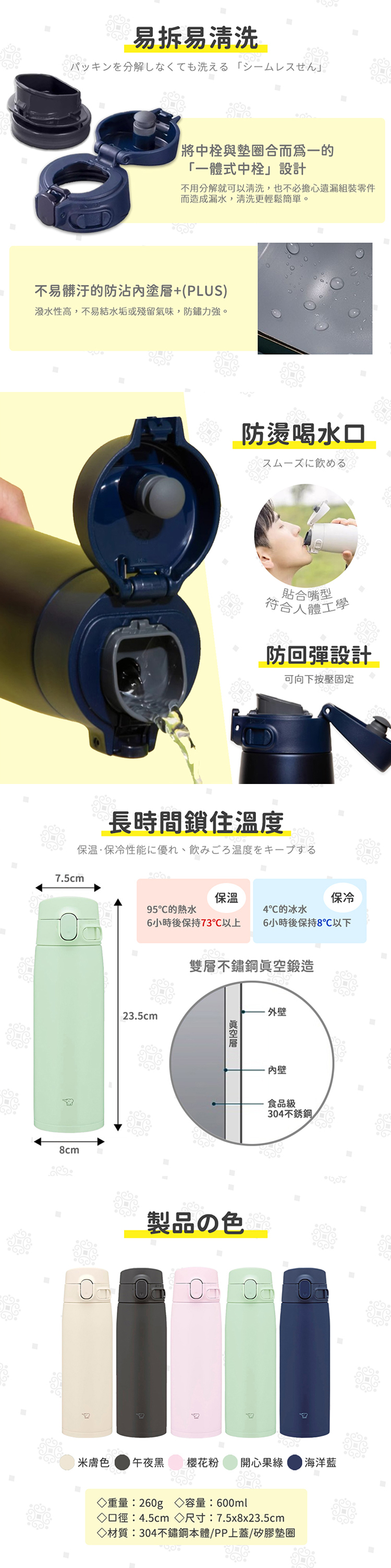 【象印】ONE TOUCH不鏽鋼真空保溫杯600cc(ZOSMVB60)