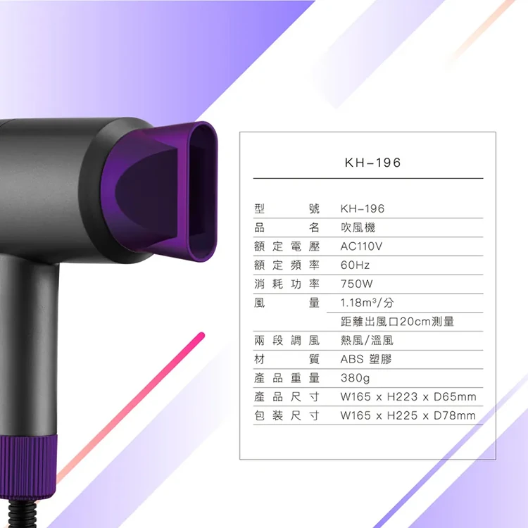 【KINYO】超輕量美型吹風機 (KH-196),GF1487,【KINYO】超輕量美型吹風機(KH-196),全館商品,質感家電,美容/美髮電器