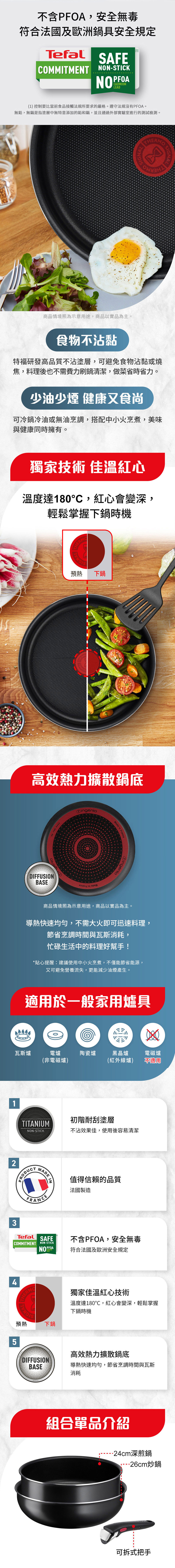 【Tefal特福】巧變精靈系列3件組—沉靜黑