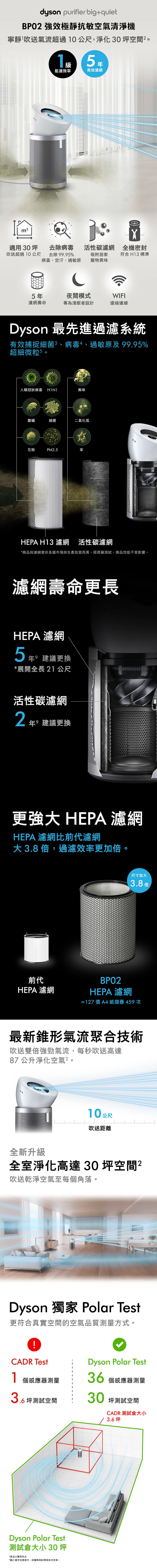 【Dyson戴森】Purifier Big+Quiet 強效極靜抗敏空氣清淨機(BP02),GF1860,【Dyson戴森】PurifierBig+Quiet強效極靜抗敏空氣清淨機(BP02),全館商品,質感家電,Dyson戴森