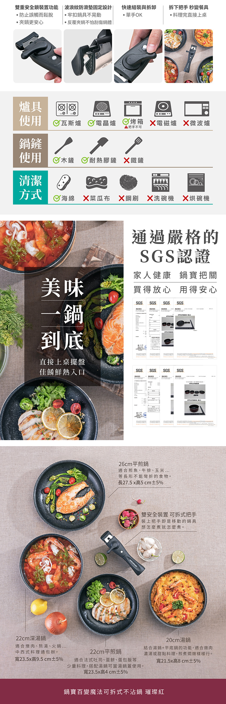 ★敬請期待。即將開搶★【鍋寶】百變魔法可拆式不沾四鍋組