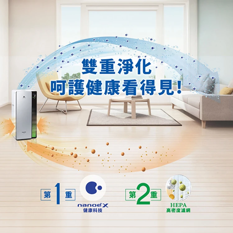 【Panasonic】10坪 nanoeX 空氣清淨機(F-P50LH),GF1900,【Panasonic】10坪nanoeX空氣清淨機(F-P50LH),全館商品,品牌分類,質感家電