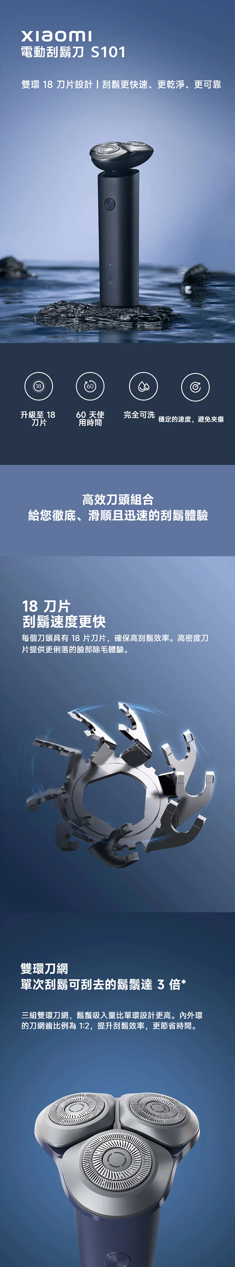 【小米】電動刮鬍刀 (S101),GF1961,【小米】電動刮鬍刀(S101),全館商品,品牌分類,新品上市