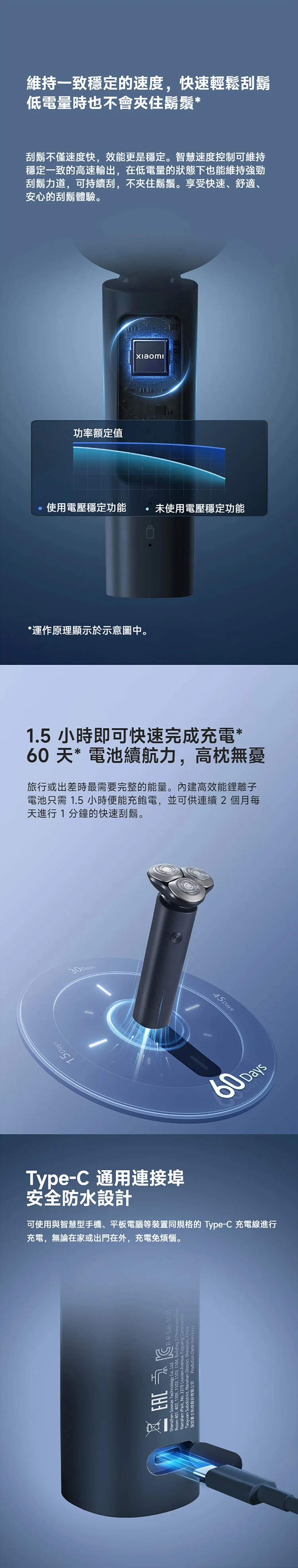 【小米】電動刮鬍刀 (S101),GF1961,【小米】電動刮鬍刀(S101),全館商品,品牌分類,質感家電