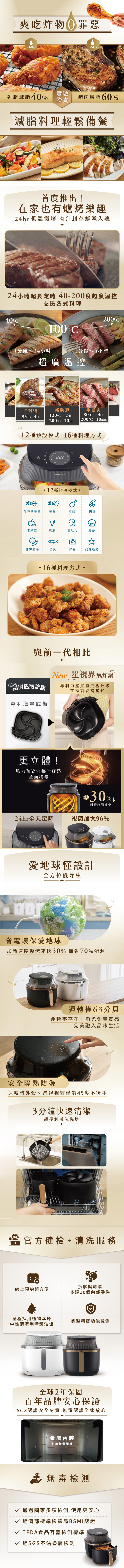 【Philips 飛利浦】星視界氣炸鍋 4.2L (NA322/00)