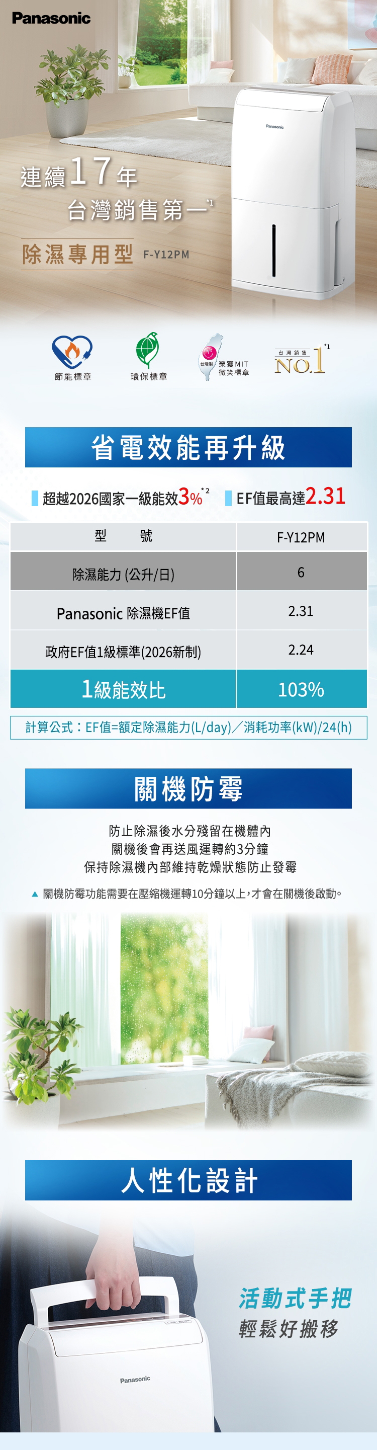 【國際牌Panasonic】6公升除濕機(F-Y12PM),GF2072,【國際牌Panasonic】6公升除濕機(F-Y12PM),全館商品,品牌分類,質感家電