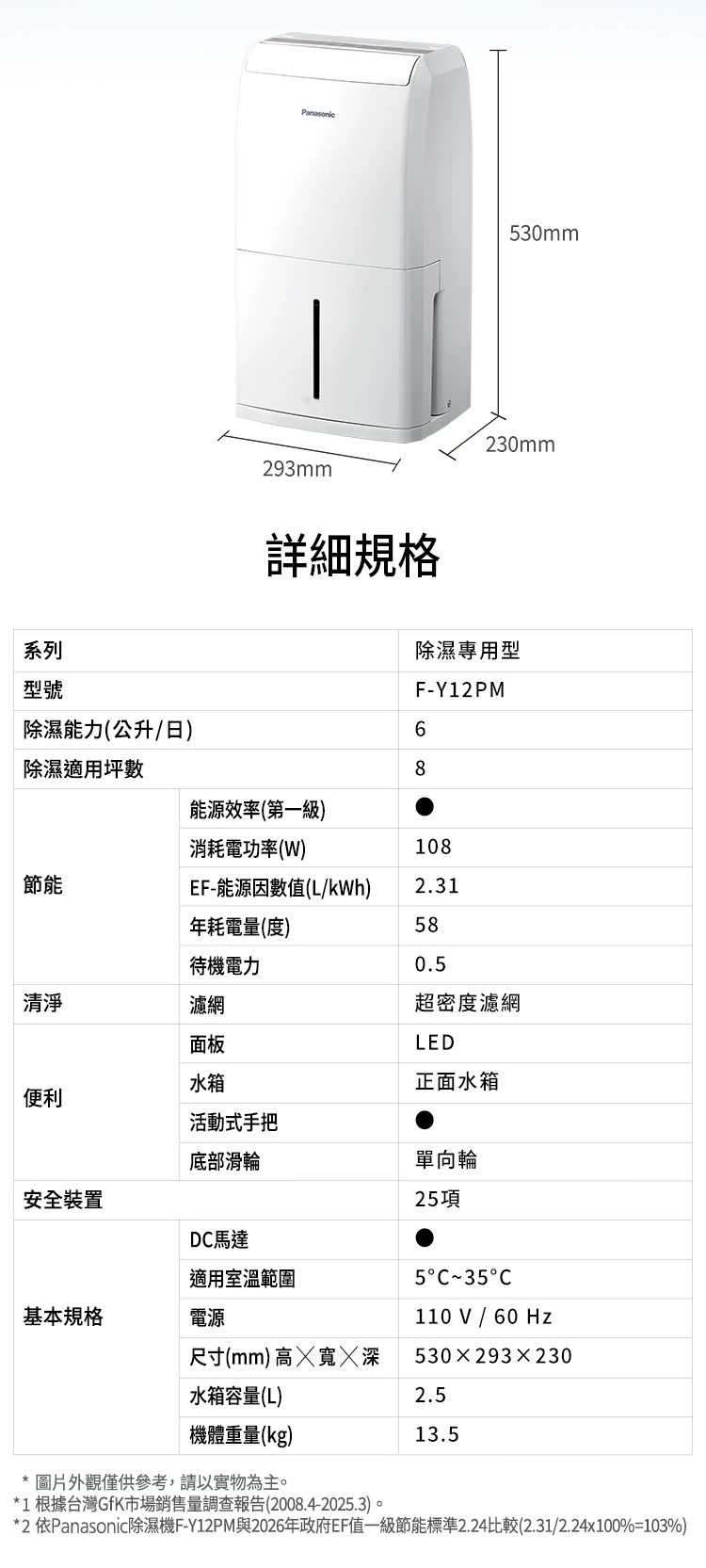 【國際牌Panasonic】6公升除濕機(F-Y12PM),GF2072,【國際牌Panasonic】6公升除濕機(F-Y12PM),全館商品,品牌分類,質感家電