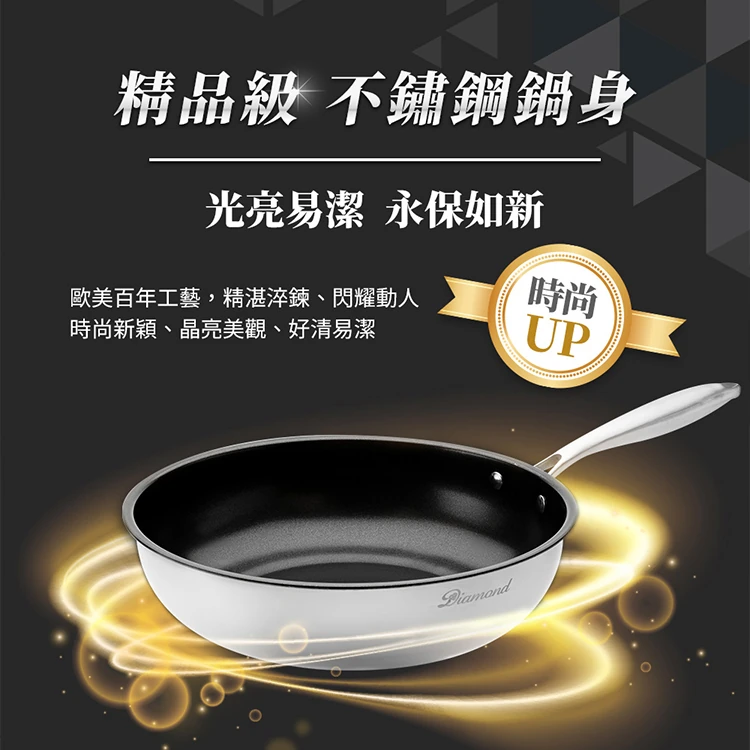【鍋寶】Diamond系列鋼鑽不沾深炒鍋26cm-含蓋(SS-7926),GF2080,【鍋寶】Diamond系列鋼鑽不沾深炒鍋26cm-含蓋(SS-7926),全館商品,生活用品,品牌分類