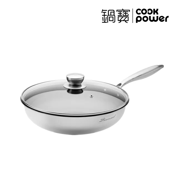 【鍋寶】Diamond系列鋼鑽不沾深炒鍋28cm-含蓋(SS-7928)