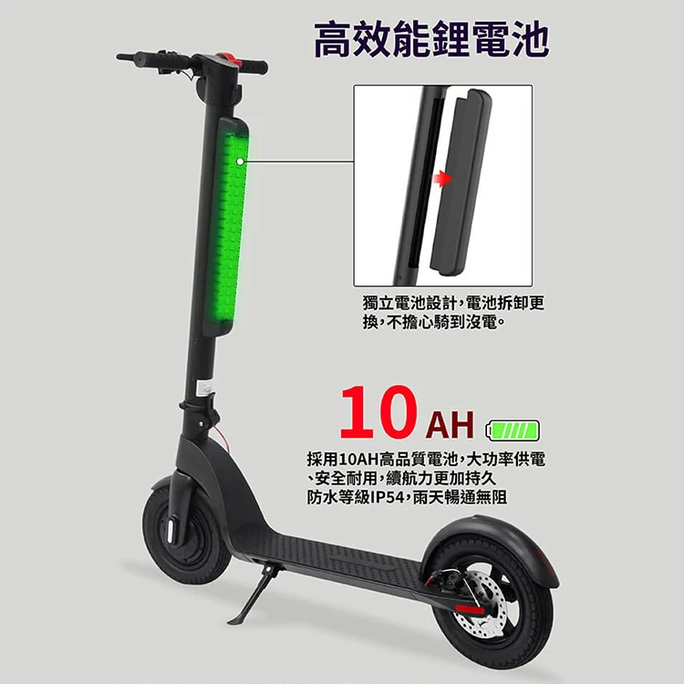 【CARSCAM】10吋輪胎雙鋰電外掛式電動折疊滑板車,GF2092,【CARSCAM】10吋輪胎雙鋰電外掛式電動折疊滑板車,全館商品,生活用品,品牌分類