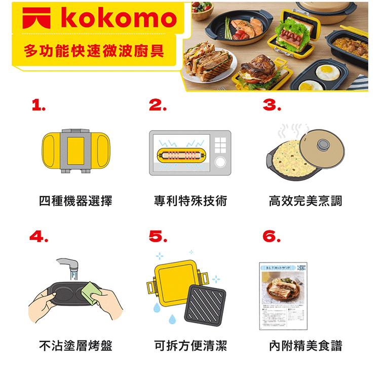 【日本kokomo】熱壓煎烤器 (微波專用) (KO-WB24B),GF2127,【日本kokomo】熱壓煎烤器(微波專用)(KO-WB24B),全館商品,生活用品,品牌分類